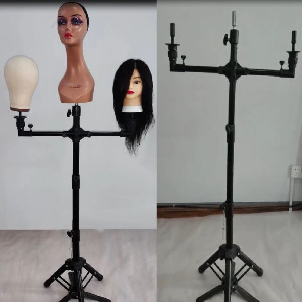 Stands Nouveau support de tête de Mannequin trépied support spécial trépied réglable multifonctionnel modèle têtes formation de beauté et de coiffure