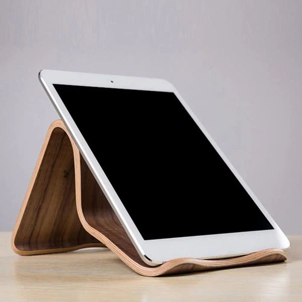 Stands NOUVEAU SAMDI LAZY HOLDER WOODEN NOINT BOURCH Tablette Universale PC Purse du support pour le support pour iPad Samsung Xiaomi Tab