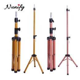 Stands Nunify Réglable Hair Wig Stand Trépied Stand Hair Wig Head Mannequin Test Training Herder Hairdressing Clamp Hair Hair