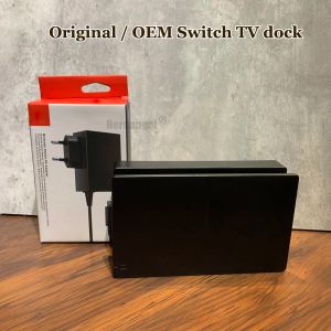 Staat origineel oplaad AC -adapter voor NS Switch Laying Dock -stroomkabel + koordset tv -station standaard dock