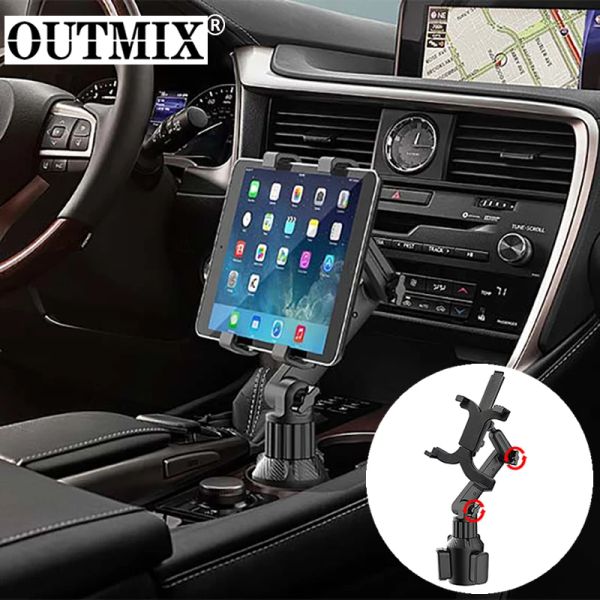 Stands Outmix 713 pouces Cup de coupe support de tablette de tablette de tablette Automobile Mount Cradle pour iPad Pro 12.9 Air 2019 Mini 4 pour Samsung Tab S7 Plus