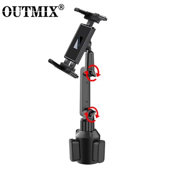 Stands Outmix Car Tople Holder Moup de téléphone Universal Angle Angle Angle Cradle Crame de table Mont de tablette pour 412,9 pouces PC Tablette PC