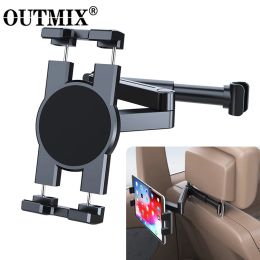 Stands Outmix Télescopic Car Pouteau d'oreiller arrière Téléphone Tablet Tablet Car Stand Soupt Bracket de montage de l'appteur arrière pour tablette de téléphone 413 pouces