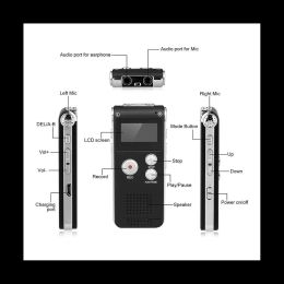 Stands Paranormal Ghost Hunting Equiping Digital Evp Voice Activé Recorder USB US 8 Go (noir)