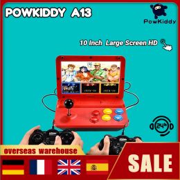 Stands Powkiddy A13 Simulateur CPU Joystick détachable Console de jeu vidéo 10 pouces Grand écran Sortie HD Mini Arcade Joueurs de jeux rétro