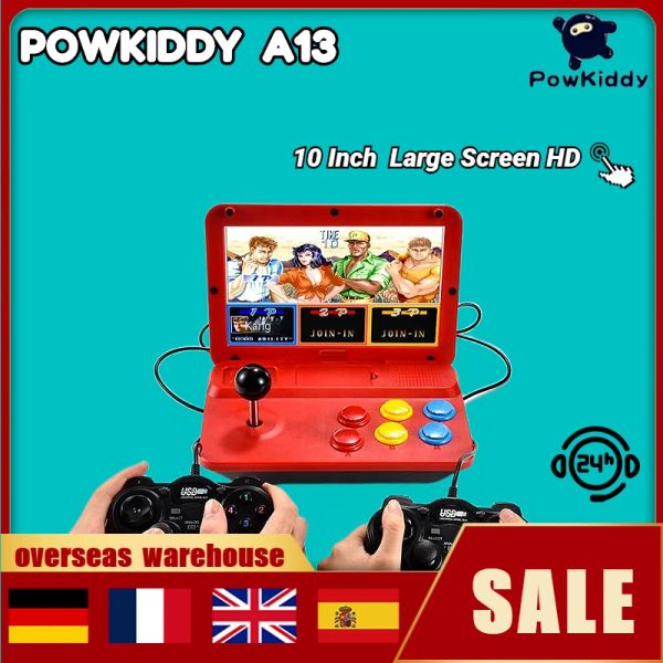 Soportes Powkiddy A13 Simulador De CPU Joystick Desmontable Consola De Videojuegos Pantalla Grande De 10 Pulgadas Salida HD Mini Arcade Jugadores De Juegos Retro