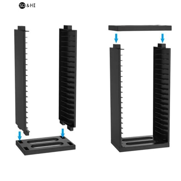 Supports PS4 tour de stockage de disque multifonctionnel support de disques de jeux support Vertical 18 disques de jeu pour PlayStation4 Pro Slim/Xbox One