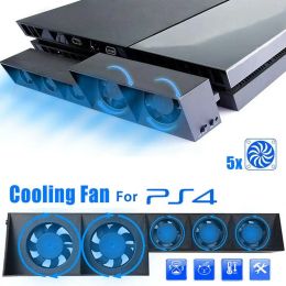 Staat PS4 Turbo Cooling Fan Externe USB -koeler met autotemperatuurgestuurde radiator voor PlayStation 4 Game Console Accessories