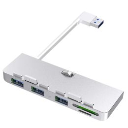 Stands Rocketek Aluminium ALLIAL USB 3.0 Hub 3 Port Adaptateur Splitter avec lecteur de carte SD / TF pour IMAC 21.5 27 Pro Slim Unibody Computer