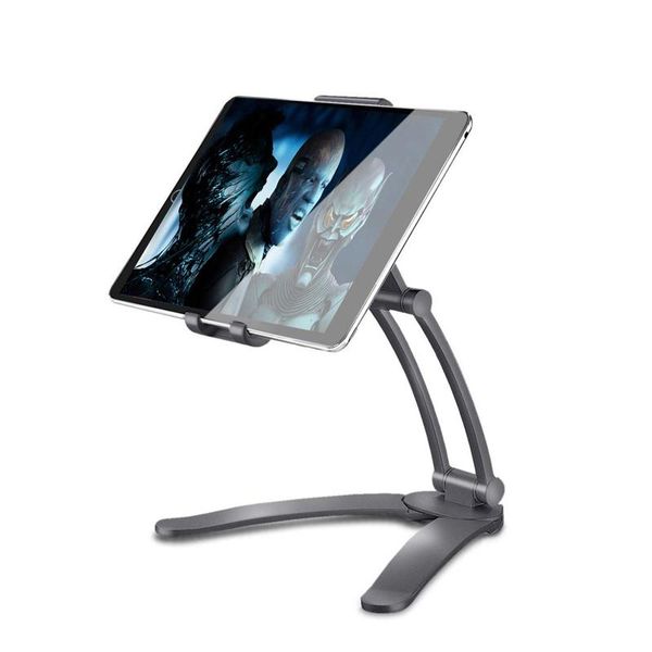 Supports de bureau de surveillance portable en rotation de bureau en métal ajusté pour les détenteurs de téléphones mobiles de moniteur de moniteur de 15,6 pouces