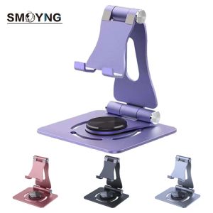 Staat smoyng roteerbare aluminium legering tablet Telefoon Stand bureauhouder opvouwbare ondersteuning voor iPhone iPad Pro 12.9 Desktop Mount Bracket