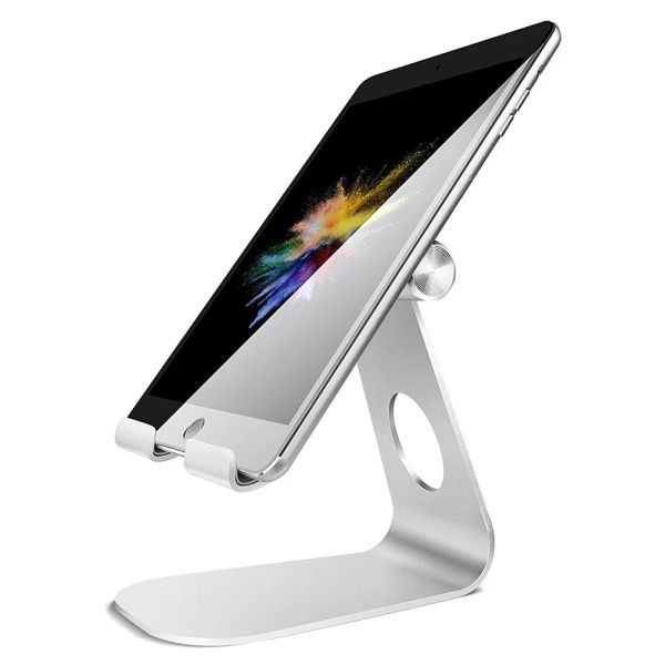 Stands tablette support réglable, banc de support de support de bureau en aluminium compatible 413 pouces pour iPad 9.7,10.5,12,9, Kindle, Nexus