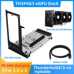 Staat TH3P4G3 ThunderboltCompatible GPU Dock Externel grafische kaart Adapter 60W PD Opladen voor boek Laptop Notebook naar videokaart
