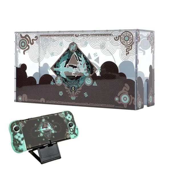 Stands The Legends Of Zeldas Tear Of The Kingdom Housse anti-poussière pour Nintendos Switch/Switch OLED Chargie Dock Housse anti-rayures anti-poussière