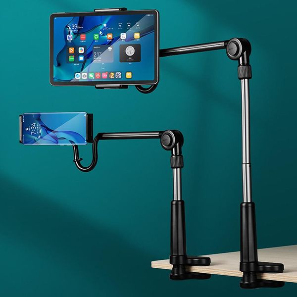 Stands Universal Long Bras Tablet Stand Solder pour iPad Pro Air Mini Galaxy Tab Xiaomi Lenovo 413inch Mount Tablet Phone Téléphone pour lit