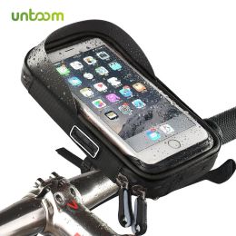 Staat Untoom 6,0 inch waterdichte fietstelefoonhouder Bike Motorfiets Standhoedje Mobiele telefoon Stand Mount voor iPhone Samsung Xiaomi Redmi