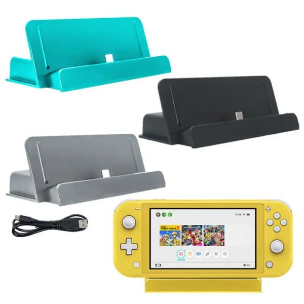 Stands USB Typec Carging Stand Charger para Nintendo Switch Console Dock Holder para NS Switch Lite Mini Dock Station Charger Stand