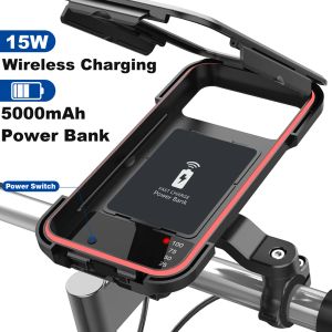 Support de téléphone de moto imperméable 20W PD Charger rapide 15W Chargeur sans fil Cradle Bike Grodbar Mount de support pour iPhone Xiaomi