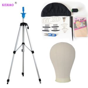 Stands Wig Head Stand Hair Hanger Accessorries Training Mannequin Head Canvas Block Head Display Styling Mannequin Head for Wig Making