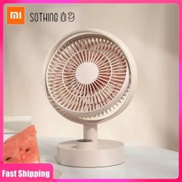 Stands Xiaomi Desktop -ventilator schudt hoofd intelligent digitale display mini -koeling fans typec belastbaar draagbare lage ruisventilator