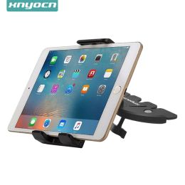 STANS XNYOCN Ajustable CD Slot Tablet Telephip Soporte para el automóvil para iPhone 12 11 8 XR Samsung 412 pulgadas de tableta Soporte para iPad Pro Air Mini