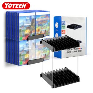 Soportes Yoteen Game Disk soporte de pared para PS4/PS5/XBOX/switch Game CD Box soporte de almacenamiento soporte de escritorio organizador soporte de montaje en pared