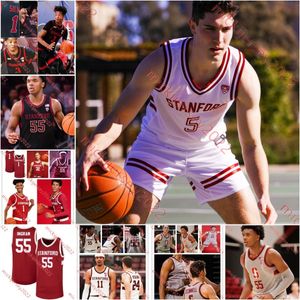 Maillot de basket-ball Stanford Cardinal Jared Bynum Andrej Stojakovic Kanaan Carlyle Cameron Grant Aidan Cammann Maillots Stanford cousus sur mesure pour hommes