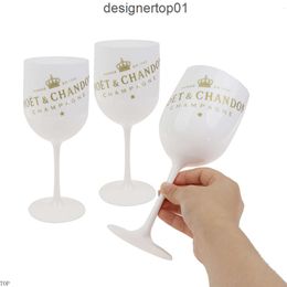 Stanleness Moet Plastics Plastes Célébration Party Drinkware Drink Wine Cup Champagne Cocktails Electroplated Gobblet Bar 7SWP