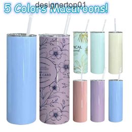 Stanleness Wholesale!20oz sublimation Macaroon gobelers droits