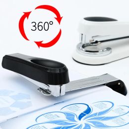 Stapler 360 Angle Rotatable Stapler Multifunction 50pcs 24/6 Staples kan in capaciteit 25 Sheets Office File School Home Study 0333