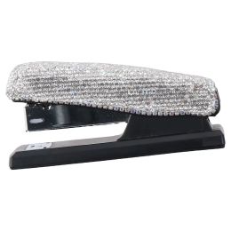 Stapler Black Base Crystal Stapler Élégant Bling Desk Accessory Accessory Rhinestone Stapler Office