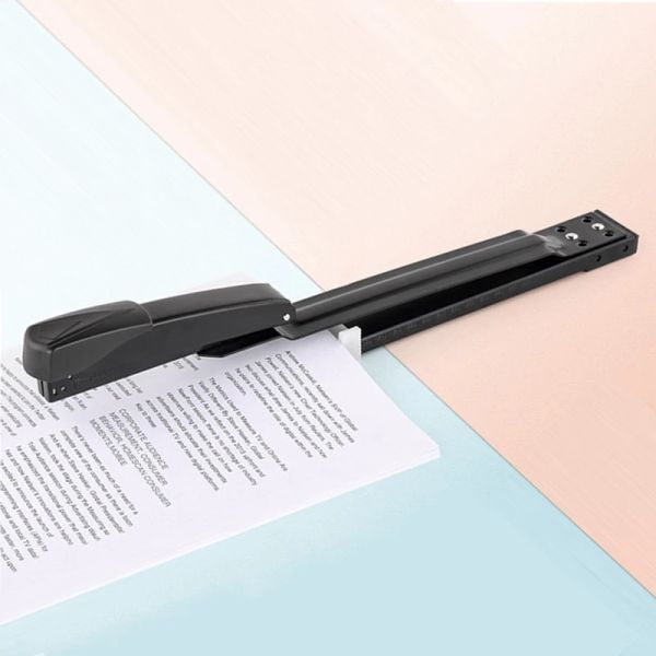 Stapler Metal Long Arm Stapler Heavy Duty Long Reach Stapling A3 / A4 24/6 23/8 Staples Paper Book Binding School Office Stationery