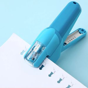 Stapler Stapless Stapler Mini Portable Plastic Stapler Safe Paper Stapling zonder Staples School Office Bookbinding Supplies