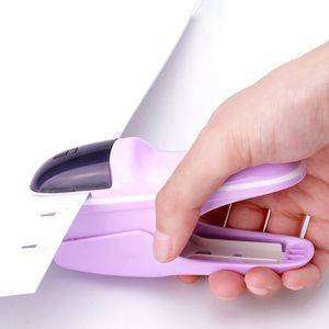 Staplers No Nail Free Mini Paper Book Binding Stapling Machine Stapleless 230425