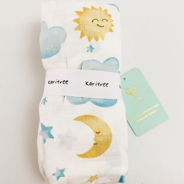 Star 47 pulgadas Swaddle Baby Muslin Manta Calidad Mejor que Aden Anais Niños Toalla de baño Algodón / Bambú Infant Wrap 210309