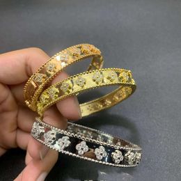 Bracelet en Zircon étoile 5a, diamant Micro-incrusté, acier inoxydable, incolore, marque de mode, bijoux de créateur