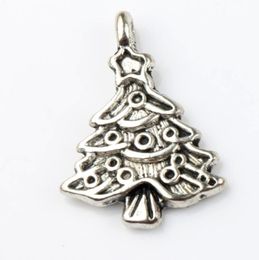 Star Christmas Tree Charm Bead 100 stks / partij 17.4x24.2mm Tibetaanse zilveren hangers Mode-sieraden DIY Fit Armbanden Ketting Oorbellen L743