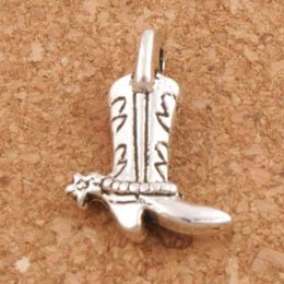 Étoile Cowboy Bottes Chaussures Charme Perles 150 pcs lot Antique Argent Pendentifs Bijoux DIY L390 17 2x13mm302y