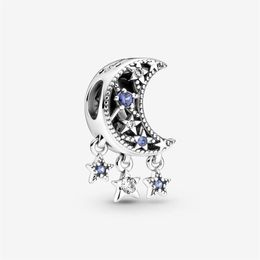 Los encantos de la luna creciente de la estrella se ajustan a la pulsera europea original del encanto de la moda de las mujeres del compromiso de la boda 925 joyería de plata esterlina Acce260d