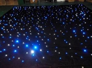 Cadenas de luces LED para cortina de estrellas, telón de fondo para escenario de boda, ropa led negra para suministros de decoración