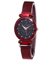 Star Dial Business Shiny Adjustable Magnetic Clasm Band Mesh Gifts Electronic Gifts Casual Analog Femmes Regarder la batterie Powered Wrist Wistarch4760009