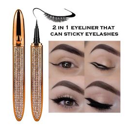 Star Diamond Eyeliner Waterdicht, zweetbestendig en langdurig zelfklevend valse wimpers lijmvrije oogvoering Gratis schip 10