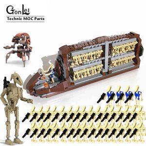 Star Droideka Platoon Attack Craft MOC Building Blocks Ladrillos Space B1 Battle Destroyer Droid Transport Battleship Toys 210416252q