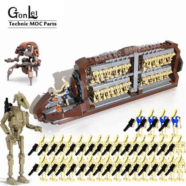 Star Droideka Peloton Attaque Artisanat MOC Blocs de Construction Briques Espace B1 Bataille Destroyer Droid Transport Cuirassé Jouets 210416252q