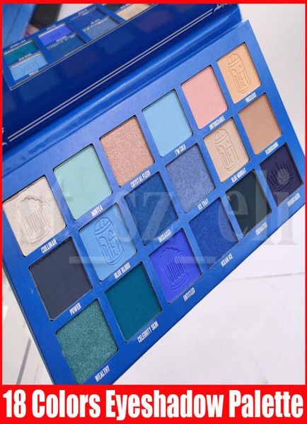 Palette de fard à paupières à pigments bleus, maquillage pour les yeux, 18 couleurs, longue durée, scintillante, mate, 6168483
