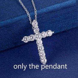 Star Harvest Nieuw Design Diamond Cross Christian 925 Sterling zilveren hanger voor cadeau1219074