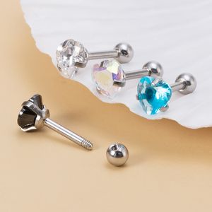 Star Heart Oud Oorbellen Set Oor Cartilage Tragus Helix Crystal Zirkoon Roestvrijstalen Conch Piercing voor Dames Sieraden