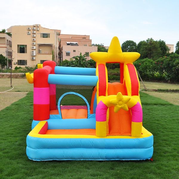 Étoile gonflable Bounce House Bouncer Slide château grimpant mur basketball cerceau d'enfants pour enfants