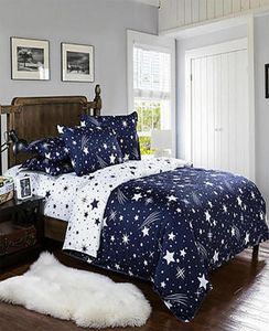 STAR KIDS BEDDING SET BLAUWE DUVET COVER SET SET LADOWCASE BED Sets Twin Full King Double Single Queen Comforter7685413