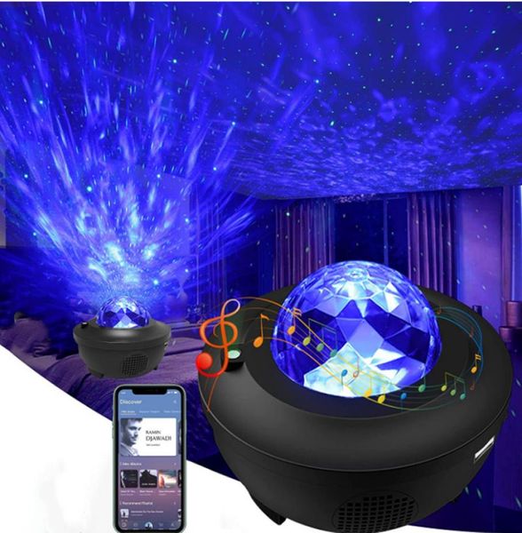 Decoration de projecteur Star Light Decoration Dimmable Aurora Galaxy Projecteurs avec télécommande Bluetooth Music haut-parleur plafond Starli8977955